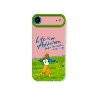 Adventure Awaits: Vibrant Girl in Nature Silicone Case for Apple iPhone Series