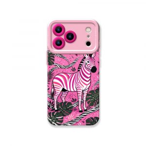 Vivid Safari Stripes: Zebra Chic Silicone Case for Apple iPhone Series