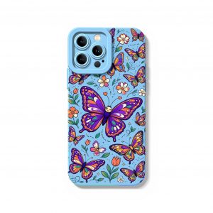 Colorful Butterfly Garden Silicone Case for Apple iPhone Series