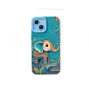 Whimsical Elephant Parade Silicone Case for Apple iPhone Series
