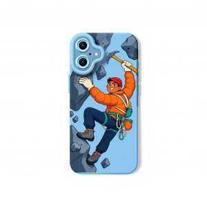 Climbing Adventure Print Silicone Case for Apple iPhone Series