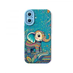 Whimsical Elephant Parade Silicone Case for Apple iPhone Series