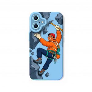 Climbing Adventure Print Silicone Case for Apple iPhone Series