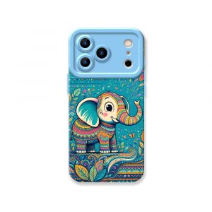 Whimsical Elephant Parade Silicone Case for Apple iPhone Series