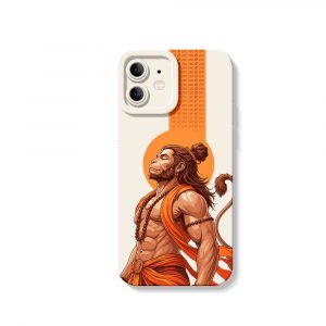 Divine Warrior: Hanuman Radiance Silicone Case for Apple iPhone Series