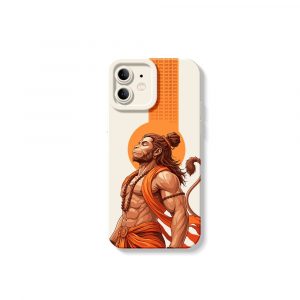Divine Warrior: Hanuman Radiance Silicone Case for Apple iPhone Series