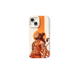 Divine Warrior: Hanuman Radiance Silicone Case for Apple iPhone Series
