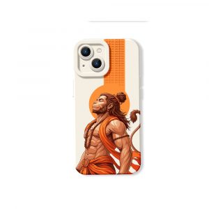 Divine Warrior: Hanuman Radiance Silicone Case for Apple iPhone Series