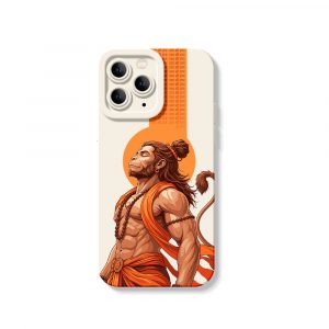 Divine Warrior: Hanuman Radiance Silicone Case for Apple iPhone Series