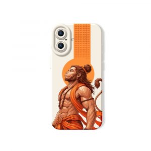 Divine Warrior: Hanuman Radiance Silicone Case for Apple iPhone Series